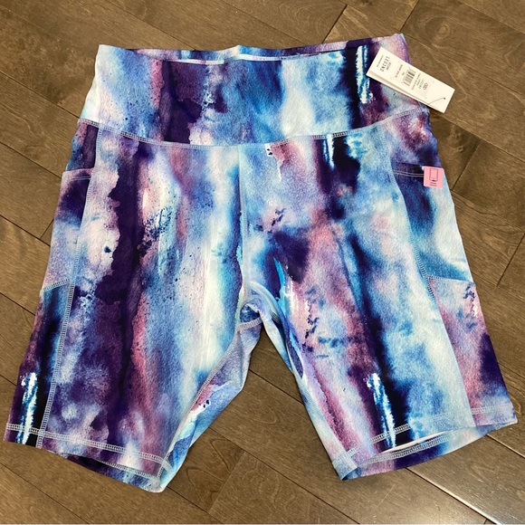 Leg3nd Pants - Leg3nd Size 1X Blue Water Bike Shorts Inseam 10 Inches NWT